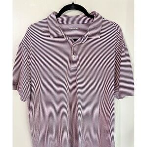 UNTUCKit Shirt Mens‎ XXL Navy And Pink Shortsleeve 100% Pima Cotton Polo